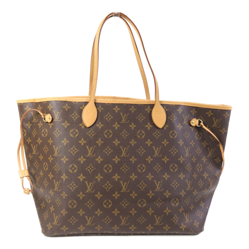 LOUIS VUITTON Monogram Neverfull GM金扣手挽袋-0