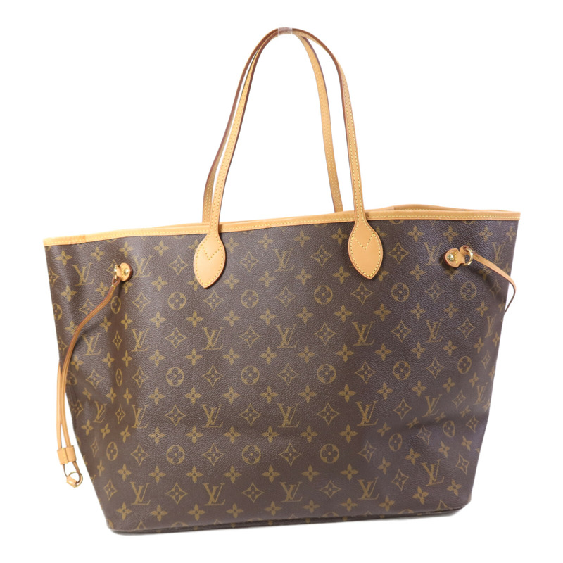 LOUIS VUITTON Monogram Neverfull GM金扣手挽袋-1