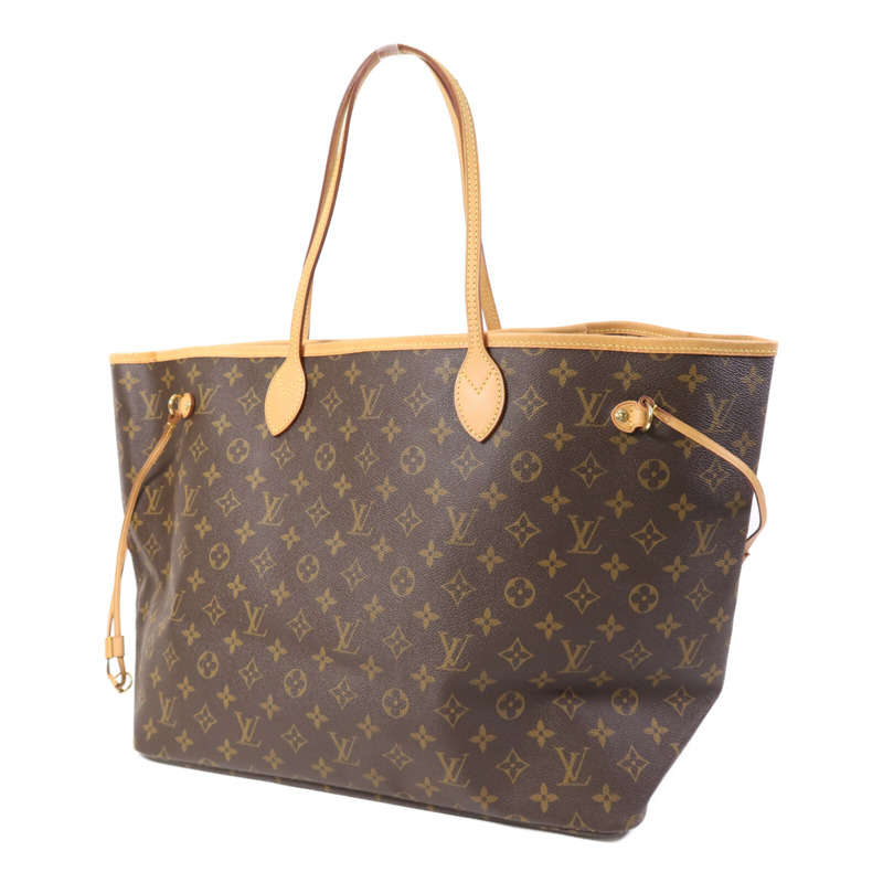 LOUIS VUITTON Monogram Neverfull GM金扣手挽袋-2