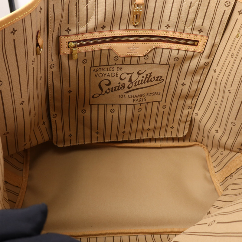 LOUIS VUITTON Monogram Neverfull GM金扣手挽袋-4