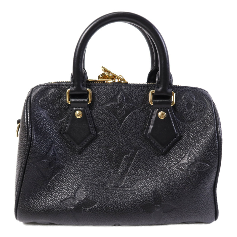 LOUIS VUITTON Monogram Empreinte Speedy Bandouliere 20金扣手挽肩背兩用袋-1