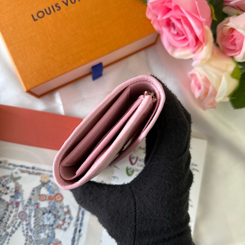 Monogram VICTORINE牛皮壓印零錢袋短夾(彩紙粉)-2