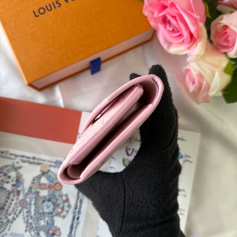 Monogram VICTORINE牛皮壓印零錢袋短夾(彩紙粉)-4