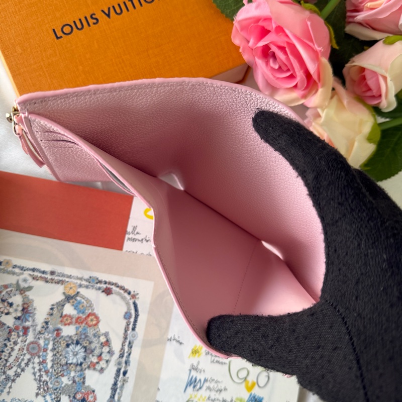 Monogram VICTORINE牛皮壓印零錢袋短夾(彩紙粉)-8