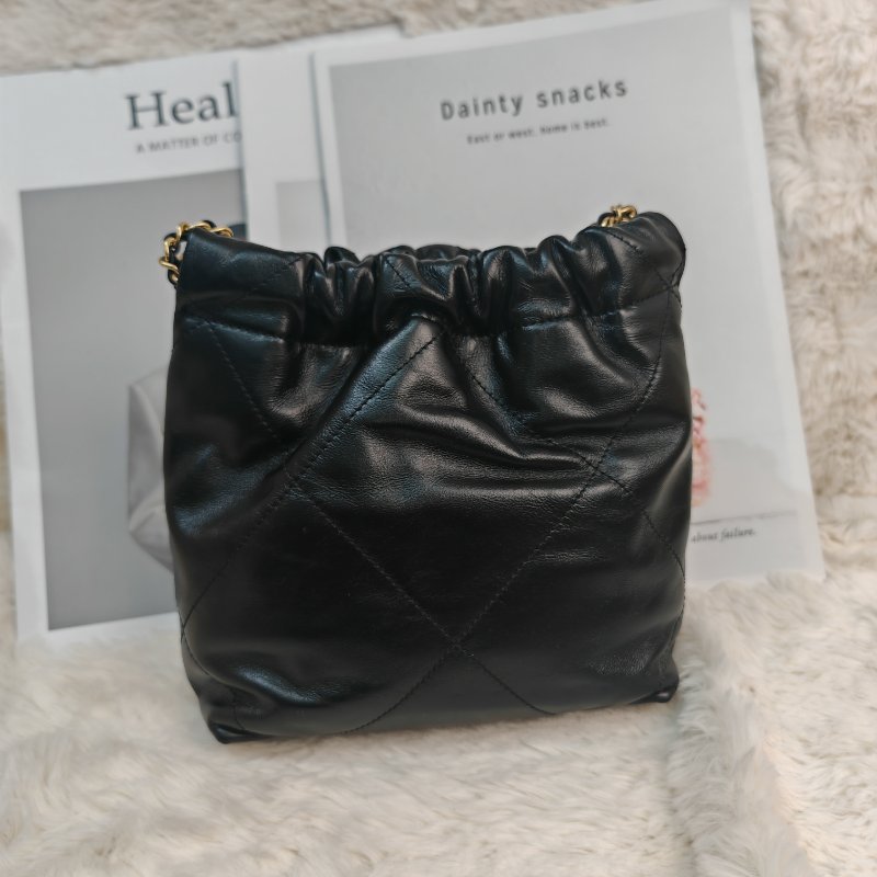 Chanel 22bag mini 黑金 芯片款-2