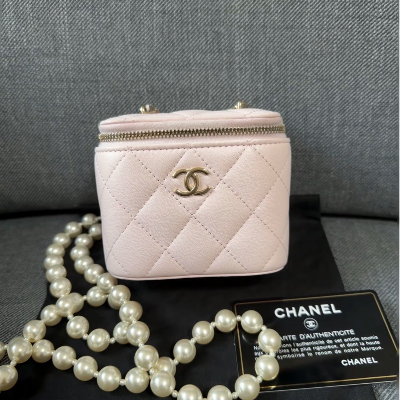 【98% 新✨ 全網最低價】Chanel 珍珠淡粉色盒子包-0