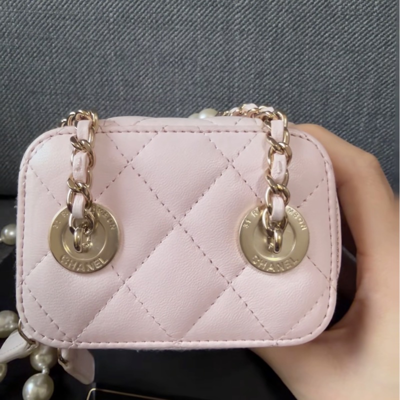 【98% 新✨ 全網最低價】Chanel 珍珠淡粉色盒子包-2