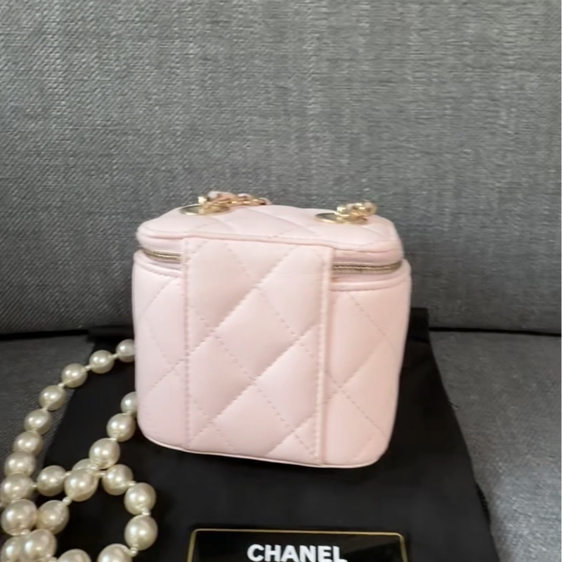 【98% 新✨ 全網最低價】Chanel 珍珠淡粉色盒子包-4