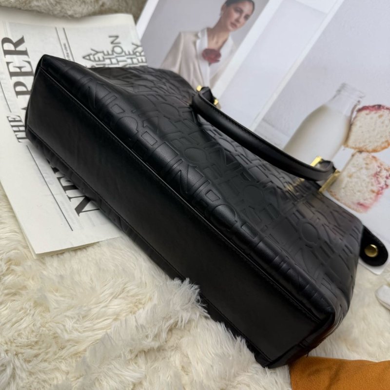 Celine 黑色壓紋 皮革 托特包-2