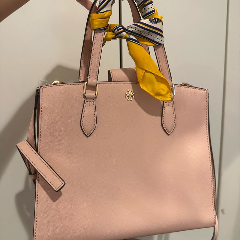 Tory Burch粉色手提包可斜背-5