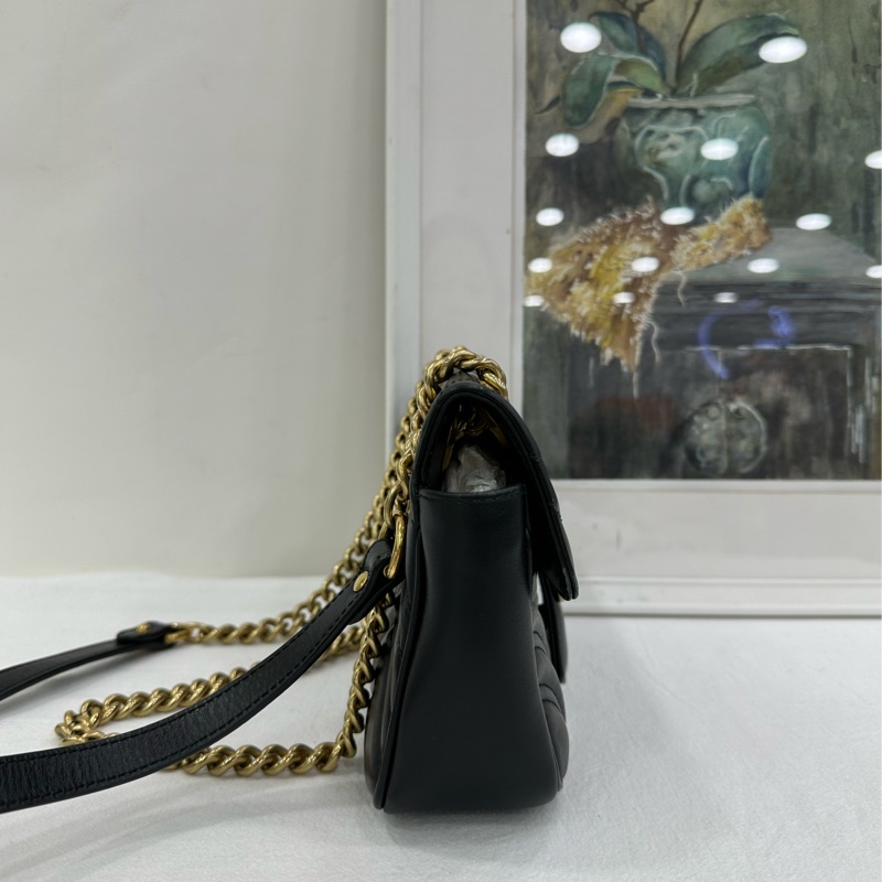 Gucci 古馳 marmont 馬蒙22，黑金成色很好，黑標024-4