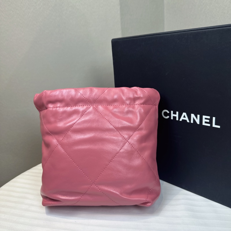 香奈兒/Chanel 22 Mini 粉色斜背hobo包 20x6x19cm-1