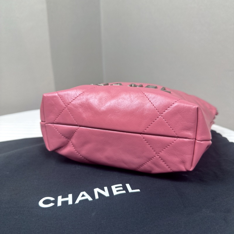 香奈兒/Chanel 22 Mini 粉色斜背hobo包 20x6x19cm-10