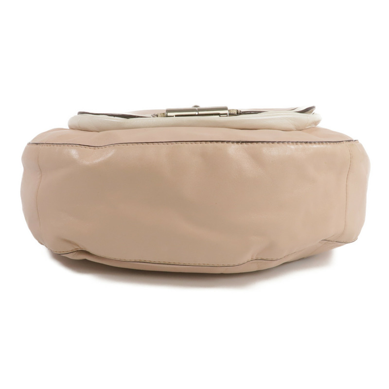 COACH 牛皮/壓花皮革2 Way Shoulder銀扣手挽肩背兩用袋-3