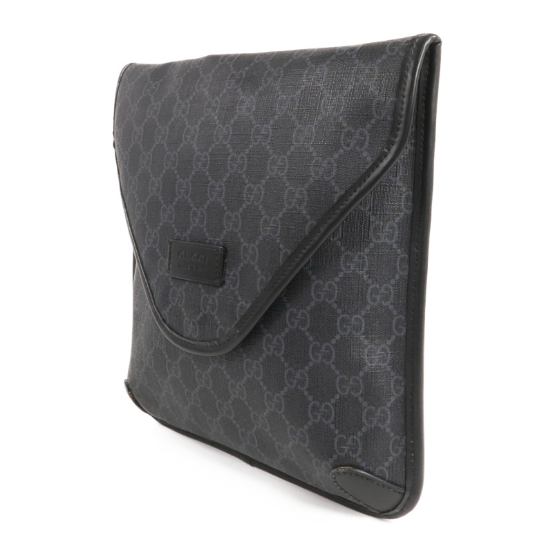 GUCCI 塗層帆布GG Supreme Messenger銀扣肩背袋-1