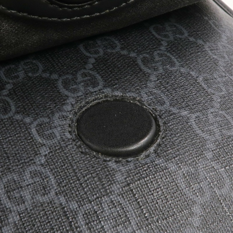 GUCCI 塗層帆布GG Supreme Messenger銀扣肩背袋-9