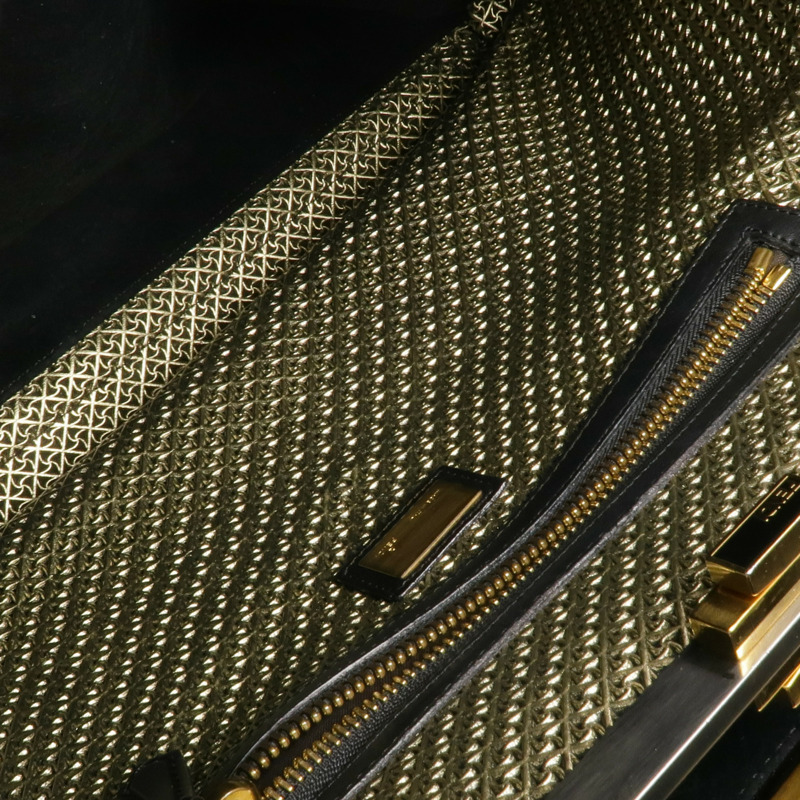 FENDI 漆皮皮革Peekaboo Satchel Bag手挽肩背兩用袋-4