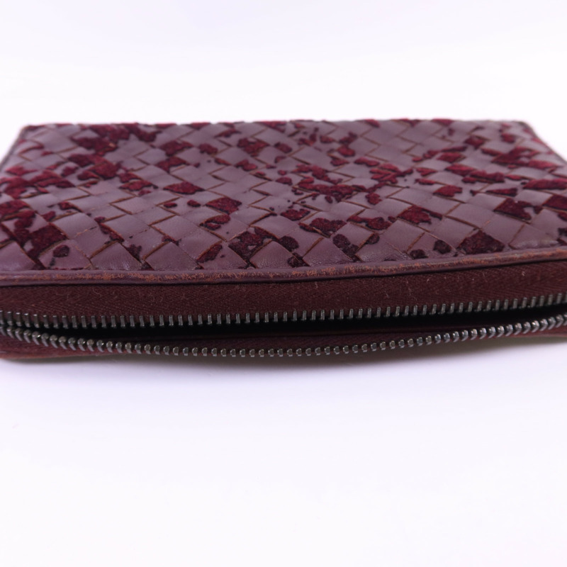 BOTTEGA VENETA 織紋皮革/天鵝絨Zip Around Wallet長錢包-19