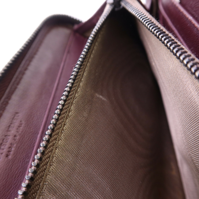 BOTTEGA VENETA 織紋皮革/天鵝絨Zip Around Wallet長錢包-21