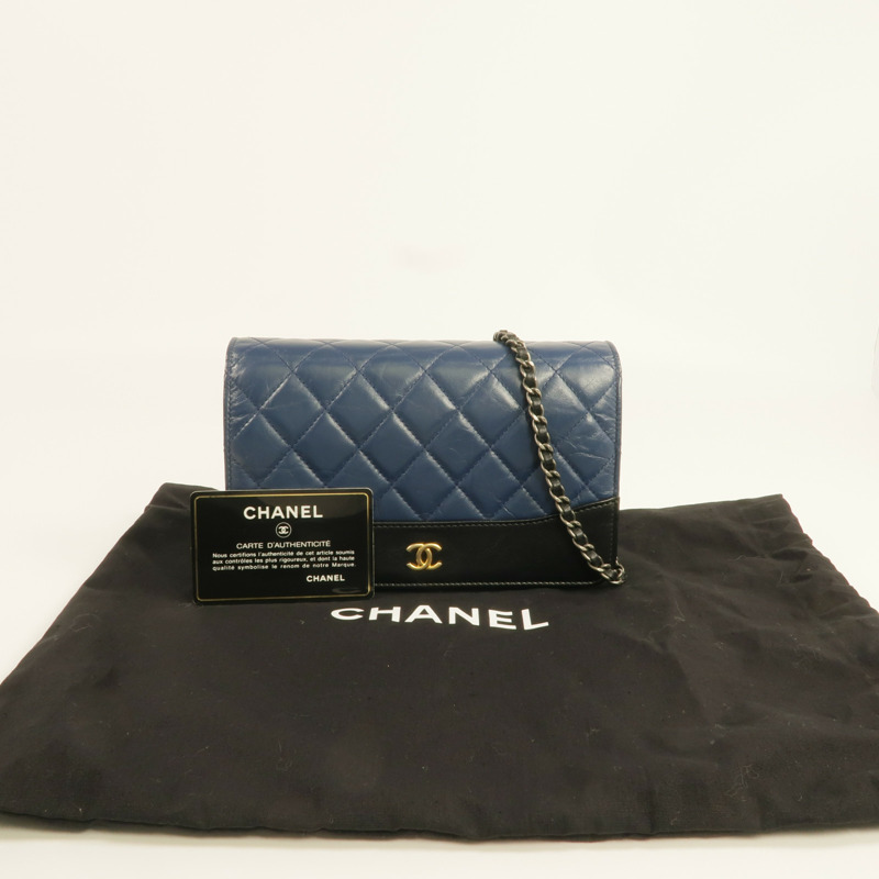 CHANEL 羊皮皮革WOC Wallet On Chain金扣鏈帶肩背袋-10