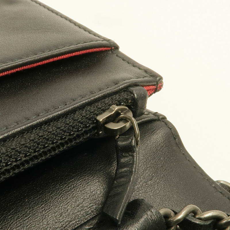 CHANEL 羊皮皮革WOC Wallet On Chain金扣鏈帶肩背袋-17