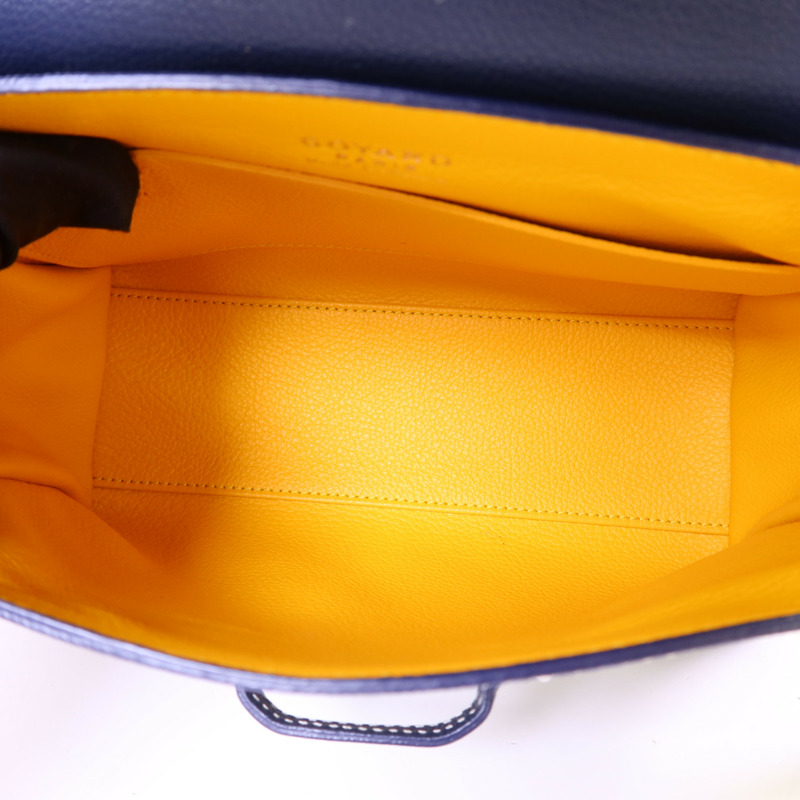 GOYARD 塗層帆布/牛皮皮革Souple Mini銀扣手挽肩背兩用袋-5