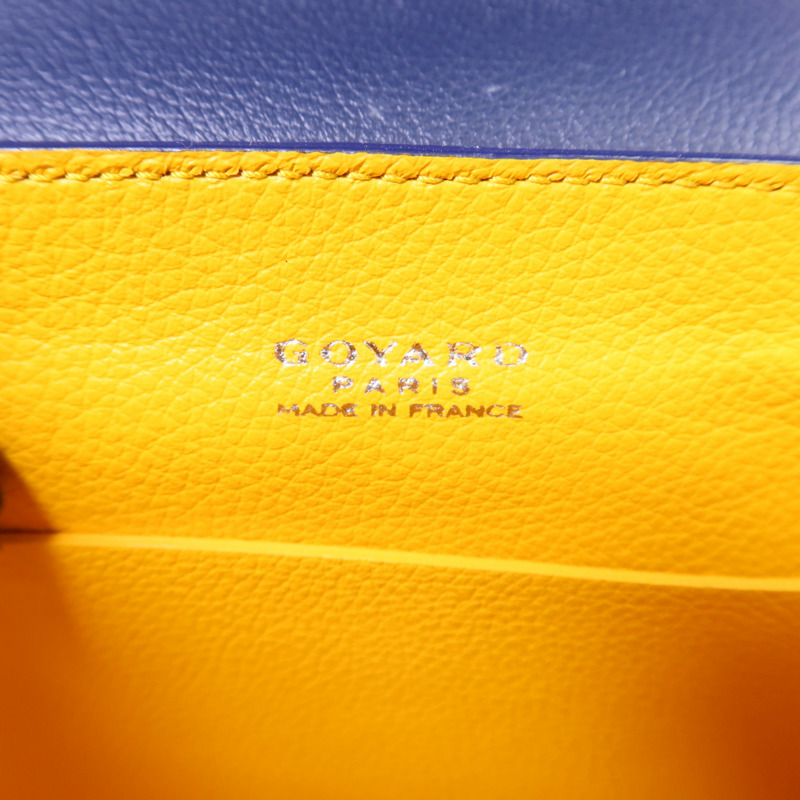 GOYARD 塗層帆布/牛皮皮革Souple Mini銀扣手挽肩背兩用袋-6