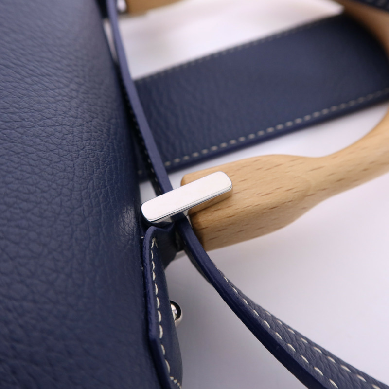 GOYARD 塗層帆布/牛皮皮革Souple Mini銀扣手挽肩背兩用袋-9