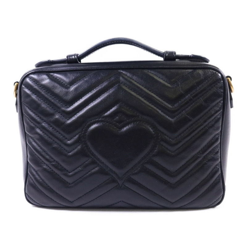 GUCCI 牛皮皮革GG Marmont金扣手挽肩背兩用袋-1