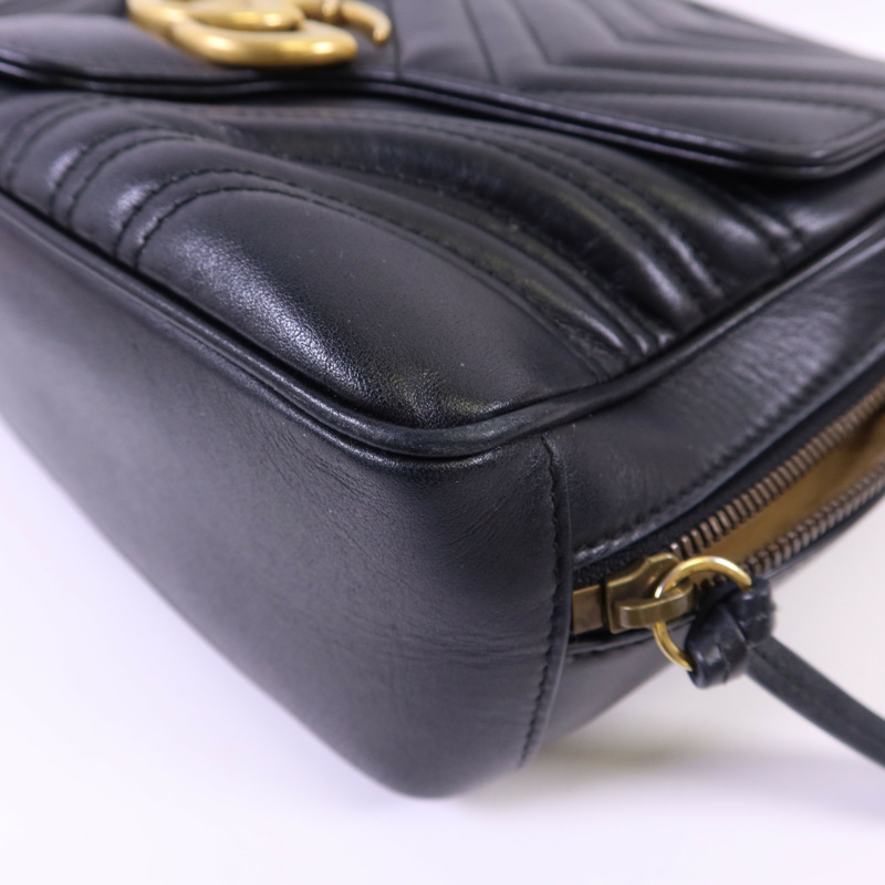 GUCCI 牛皮皮革GG Marmont金扣手挽肩背兩用袋-10