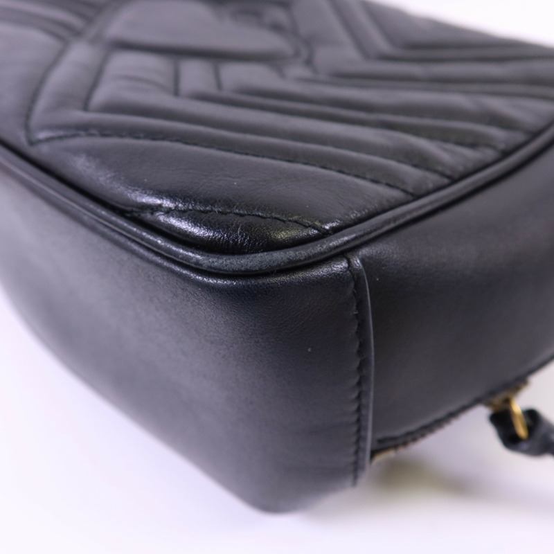 GUCCI 牛皮皮革GG Marmont金扣手挽肩背兩用袋-12