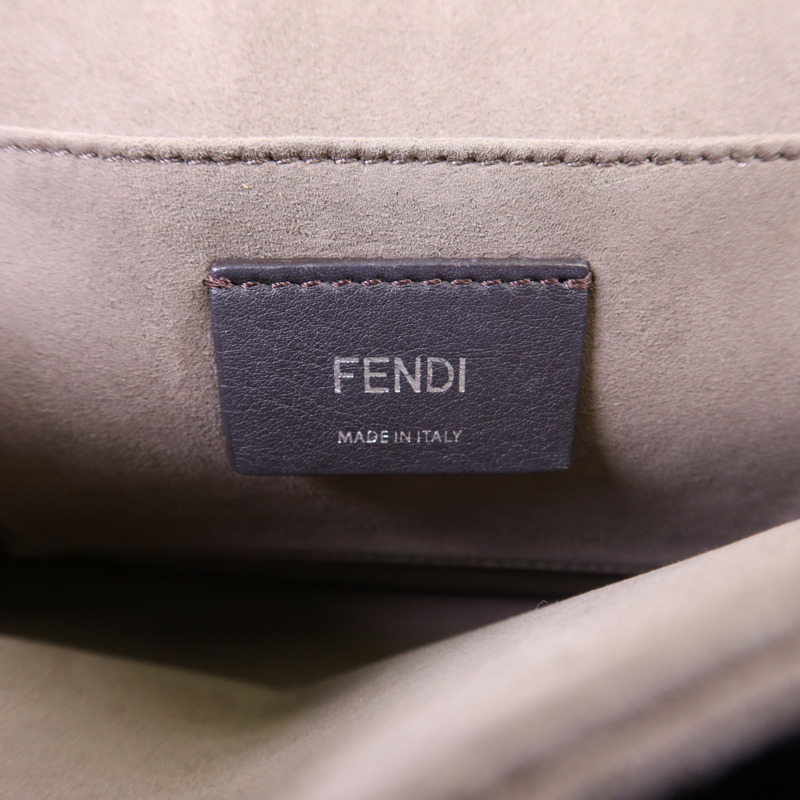 FENDI 牛皮皮革KAN I銀扣手挽肩背兩用袋-7