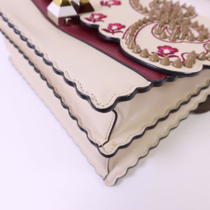 FENDI 牛皮皮革KAN I銀扣手挽肩背兩用袋-11