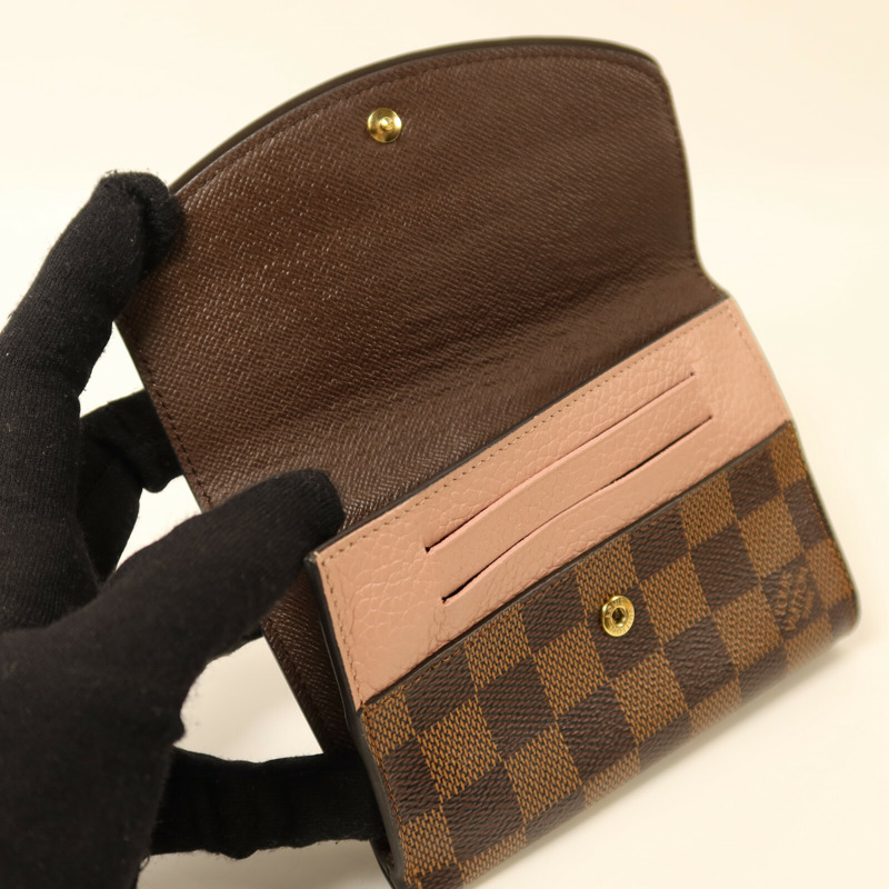 LOUIS VUITTON Damier Portefeuille Normandy Wallet金扣錢包-5