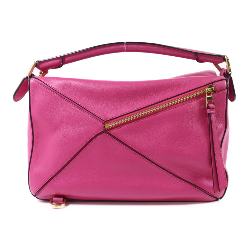 LOEWE 牛皮皮革Puzzle金扣手挽肩背兩用袋-1