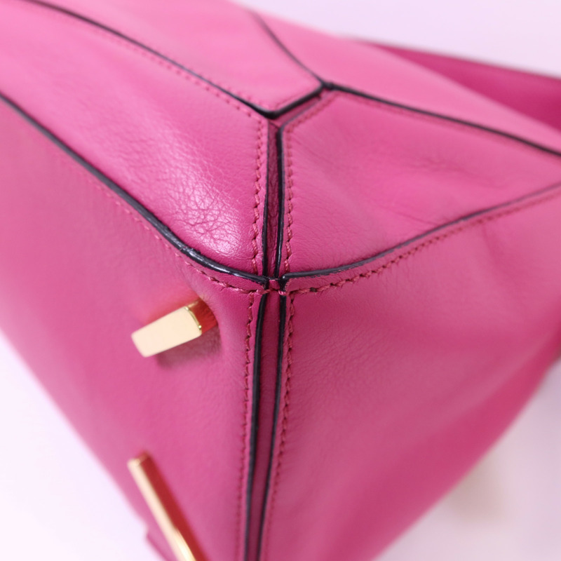 LOEWE 牛皮皮革Puzzle金扣手挽肩背兩用袋-7