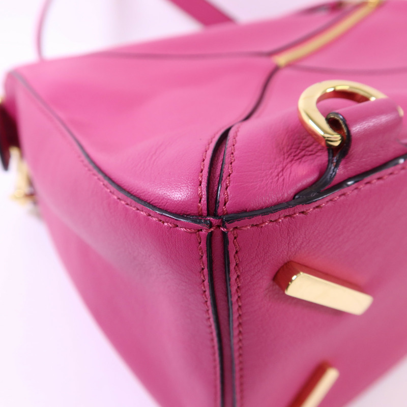 LOEWE 牛皮皮革Puzzle金扣手挽肩背兩用袋-10