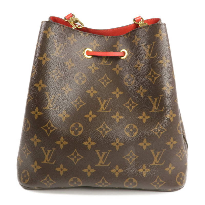 LOUIS VUITTON Monogram Neo Noe MM Bucket Bag金扣肩背袋Coquelicot-2