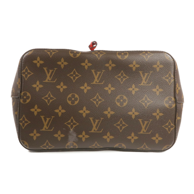 LOUIS VUITTON Monogram Neo Noe MM Bucket Bag金扣肩背袋Coquelicot-3
