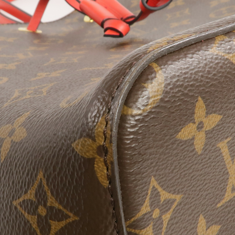 LOUIS VUITTON Monogram Neo Noe MM Bucket Bag金扣肩背袋Coquelicot-12