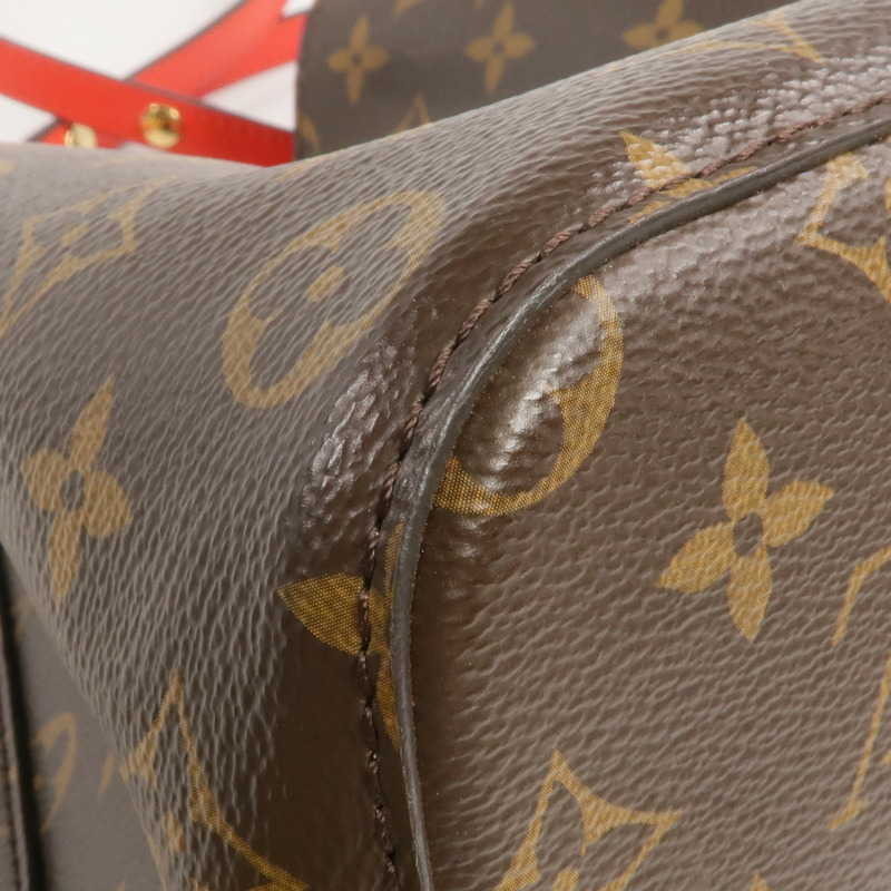 LOUIS VUITTON Monogram Neo Noe MM Bucket Bag金扣肩背袋Coquelicot-14