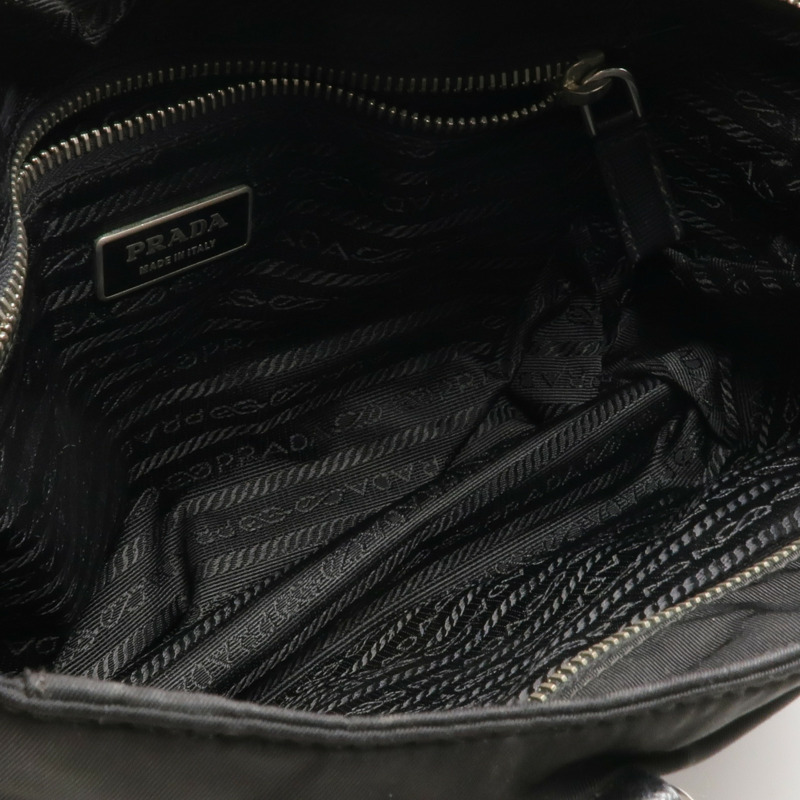 PRADA 尼龍Shoulder Bag銀扣肩背袋-4