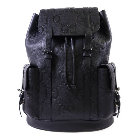 GUCCI 牛皮皮革Jumbo GG Backpack銀扣背包