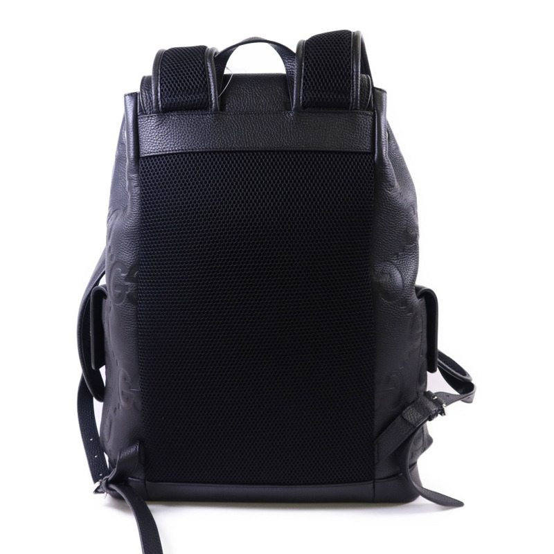 GUCCI 牛皮皮革Jumbo GG Backpack銀扣背包-1