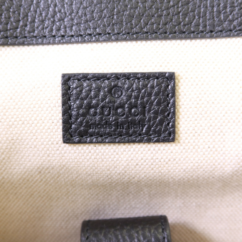 GUCCI 牛皮皮革Jumbo GG Backpack銀扣背包-6