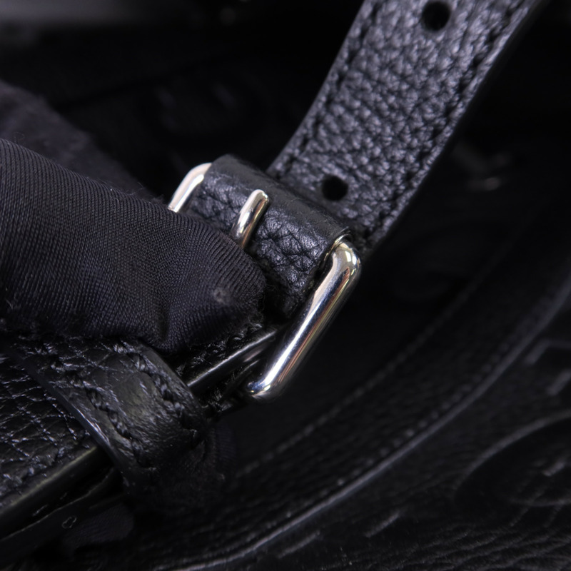 GUCCI 牛皮皮革Jumbo GG Backpack銀扣背包-10