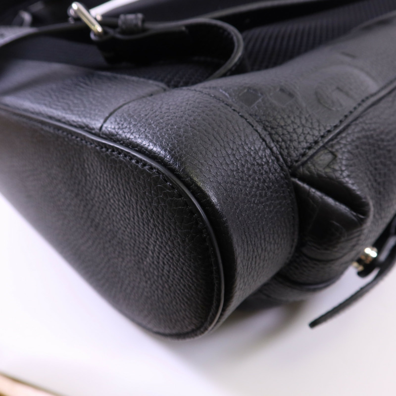 GUCCI 牛皮皮革Jumbo GG Backpack銀扣背包-13