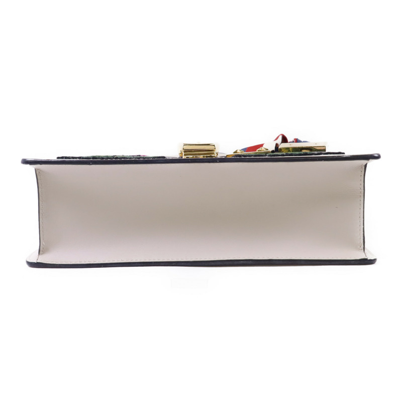 GUCCI 牛皮皮革Sylvie金扣肩背袋-3