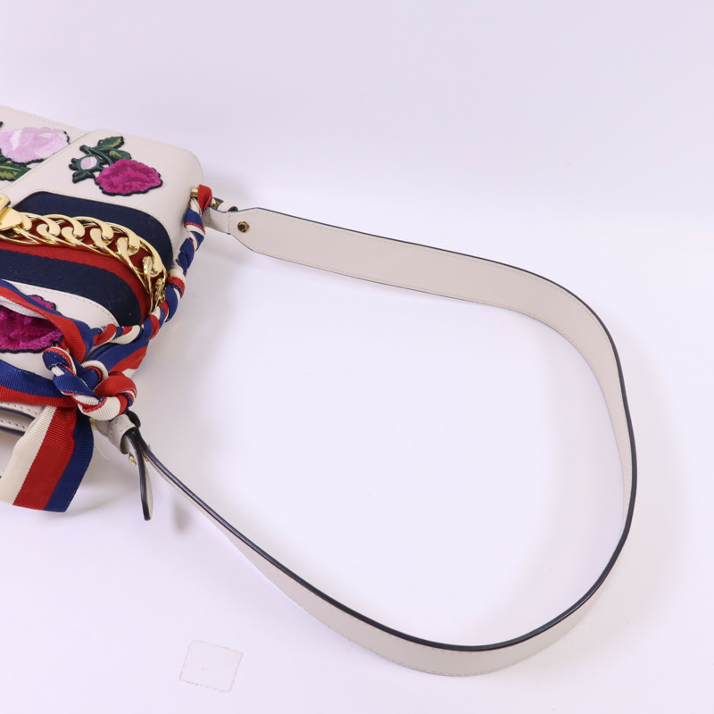 GUCCI 牛皮皮革Sylvie金扣肩背袋-4