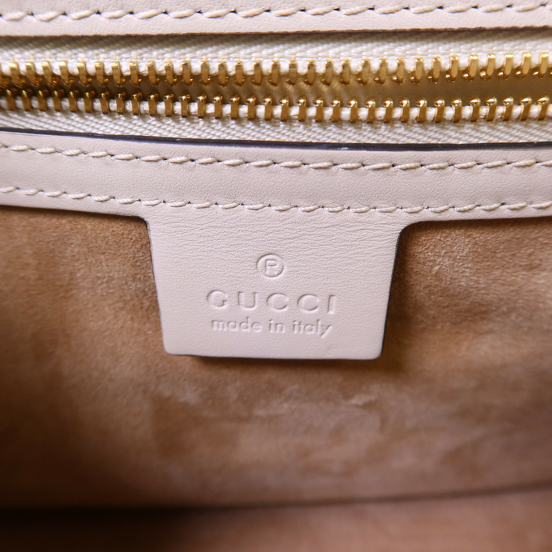 GUCCI 牛皮皮革Sylvie金扣肩背袋-6